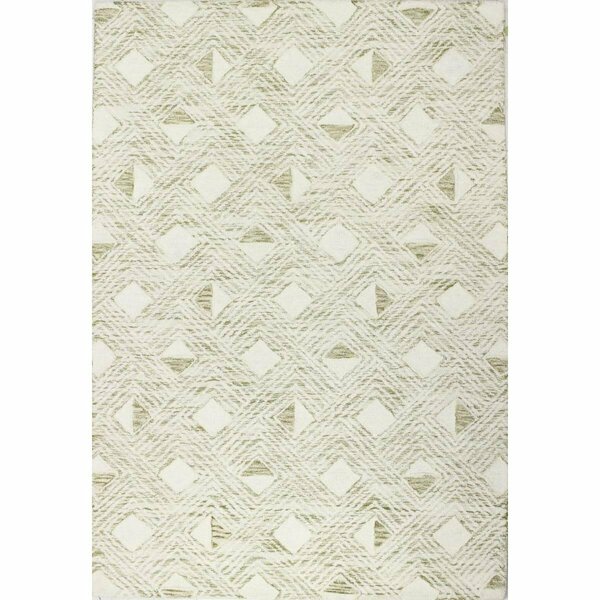 Bashian 5 ft. x 7 ft. 6 in. Verona Collection Contemporary 100 Percent Wool Hand Tufted Area Rug Ivy & Gold R130-IVGO-5X7.6-LC161